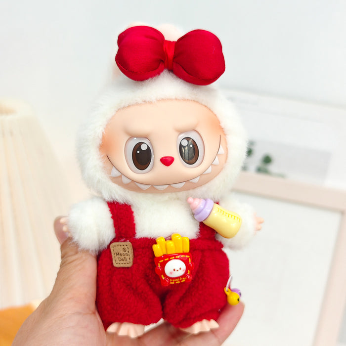 Wholesale Sitting 15cm Party Clothes Mini Doll Clothes Sweet Pink Strap Pants