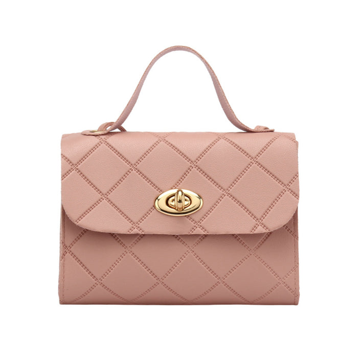 Wholesale Diamond striped small square bag, handbag, fashionable