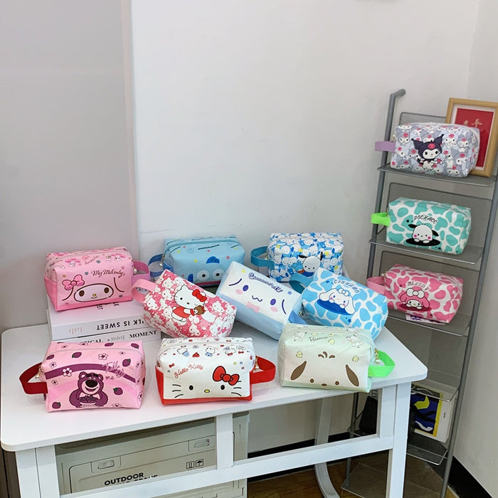 Wholesale Cartoon pencil case, large capacity, multifunctional, high aesthetic value, cute girl, elementary school stationery bag, creative zero wallet pencil case