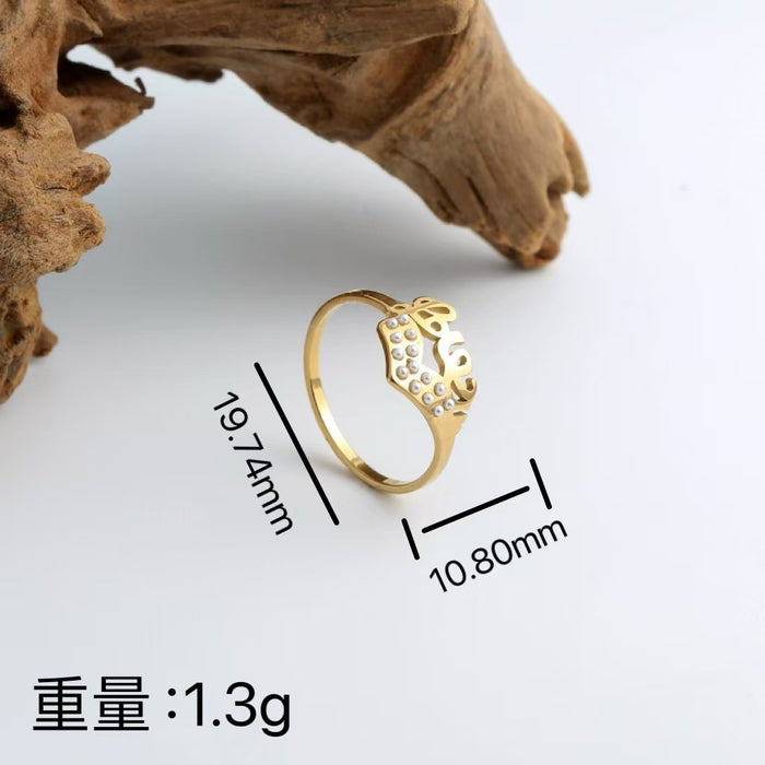 Wholesale ring jewelry titanium steel ring color retention gold plating women's ring