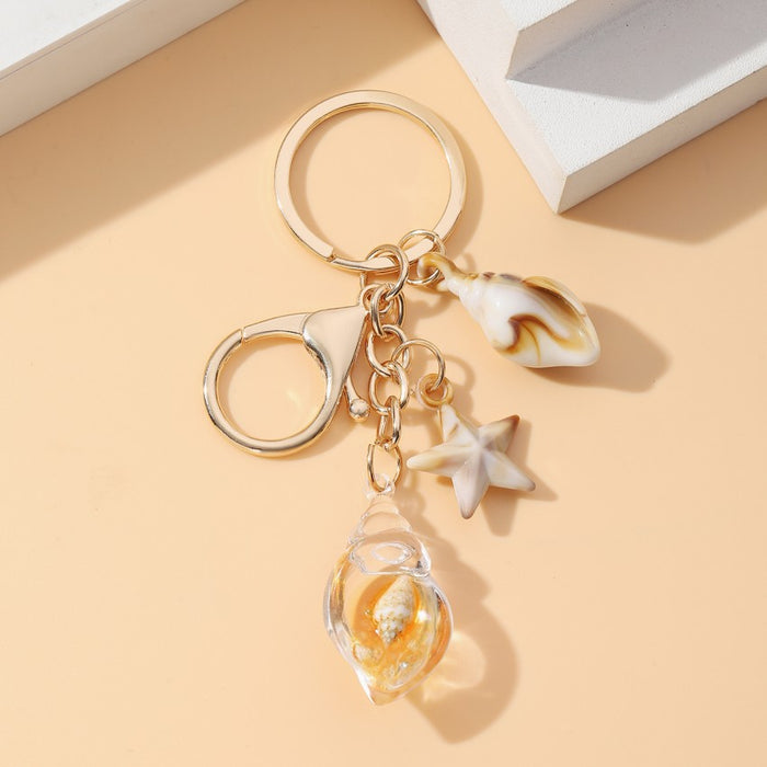 Wholesale Luminous Conch Acrylic Keychain JDC-KC-RongRui054