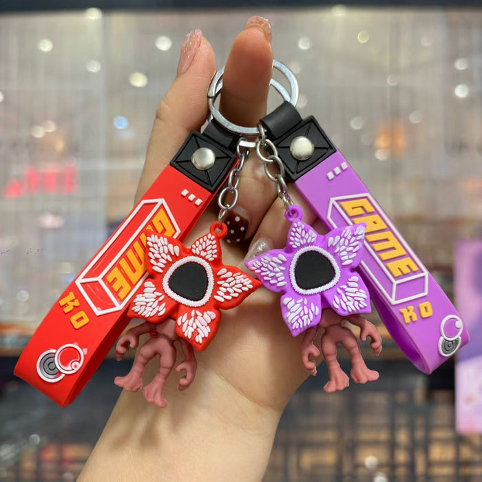 Wholesale PVC Soft Glue Piranha Doll Pendant Keychain Bag Charm Orange Decorative Accessory For Everyday