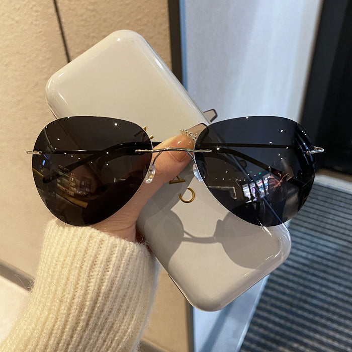 Wholesale Frameless sunglasses for men, pilot polarized sunglasses, UV resistant