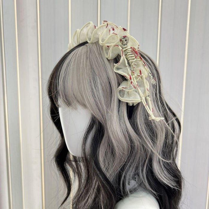 Wholesale sweet cool dark wind vampire skeleton lace hairband
