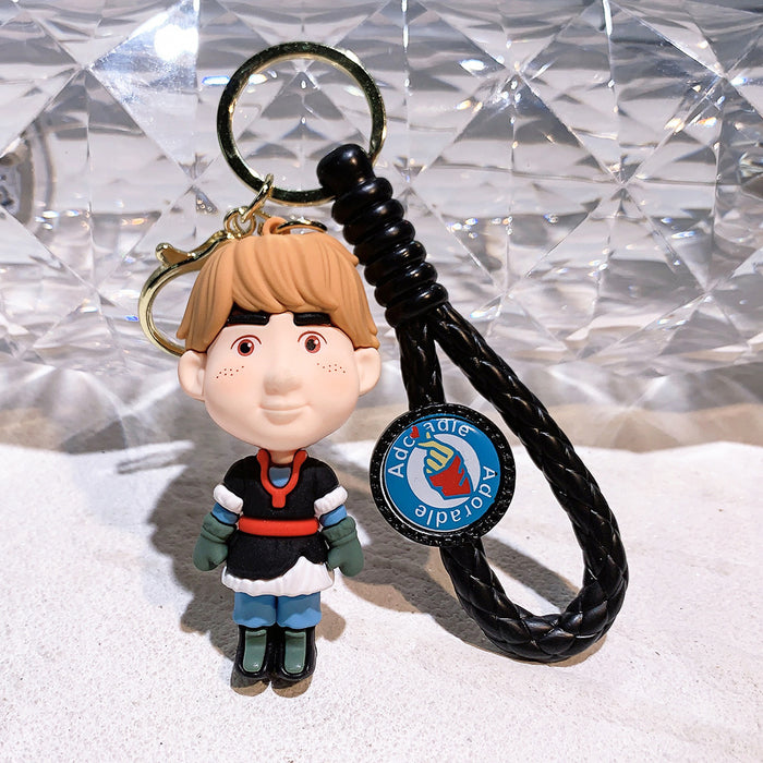 Wholesale 3pcs Cartoon Silicone Car Keychain Cute Creative Gift