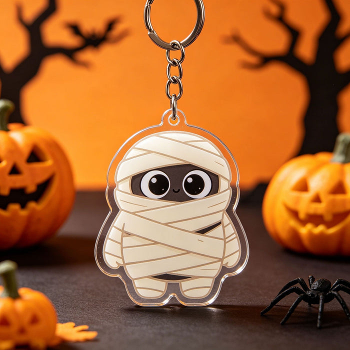 Wholesale  Trendy Acrylic Keychain with Pumpkin Ghost Design MOQ≥2