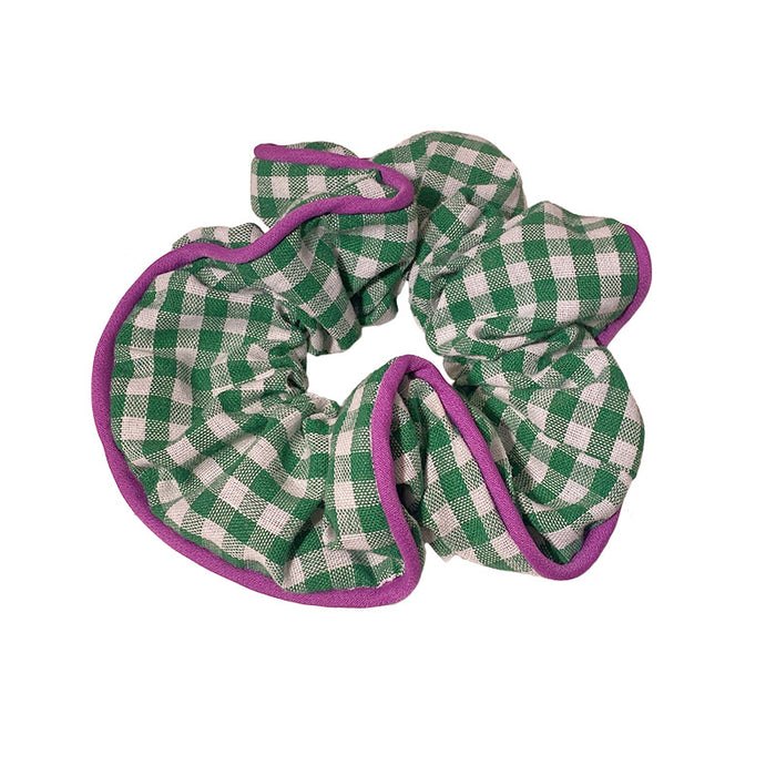 Wholesale Floral plaid headband with high-end feel, tied bun hair accessories, headband
