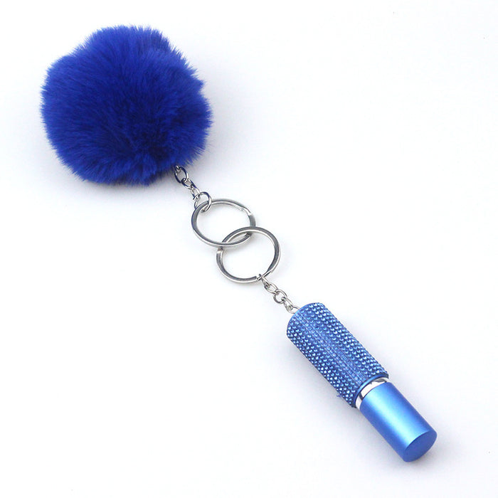 Wholesale Hair Ball Perfume Spray Diamond 2-Piece Keychain JDC-KC-TouMS082