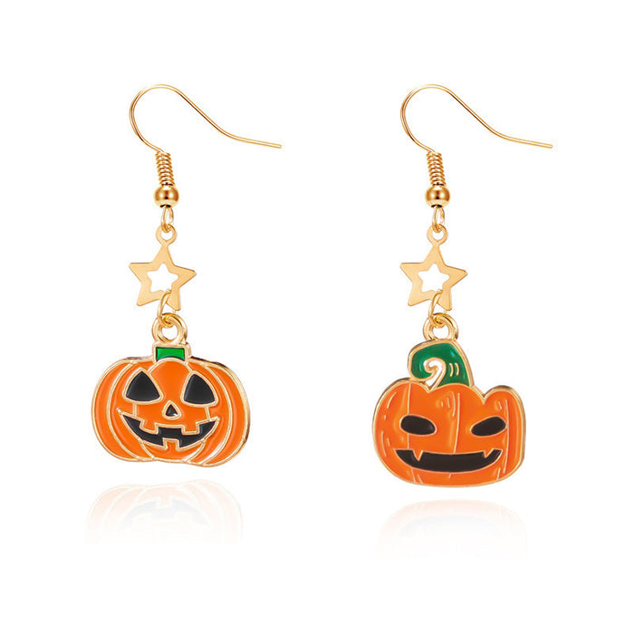Wholesale  accessories cartoon bat ghost pumpkin earrings  kitten skull  witch earrings
