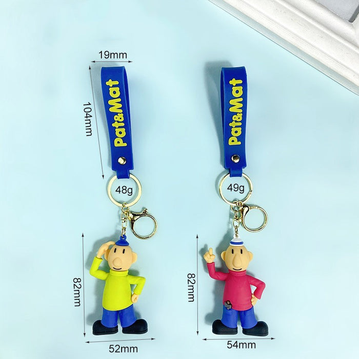 Wholesale 3pcs Cartoon Silicone Keychain Pendant Decorative Bag Charm