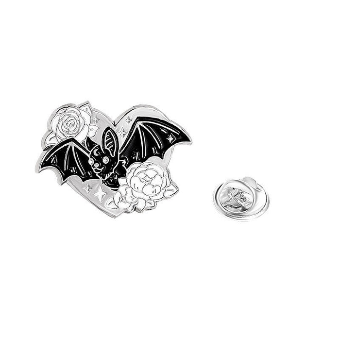 Wholesale Alloy Brooch With Baking Paint Rhinestone Dark Series Ghost Pumpkin Demon Cartoon Design Trendy Gift