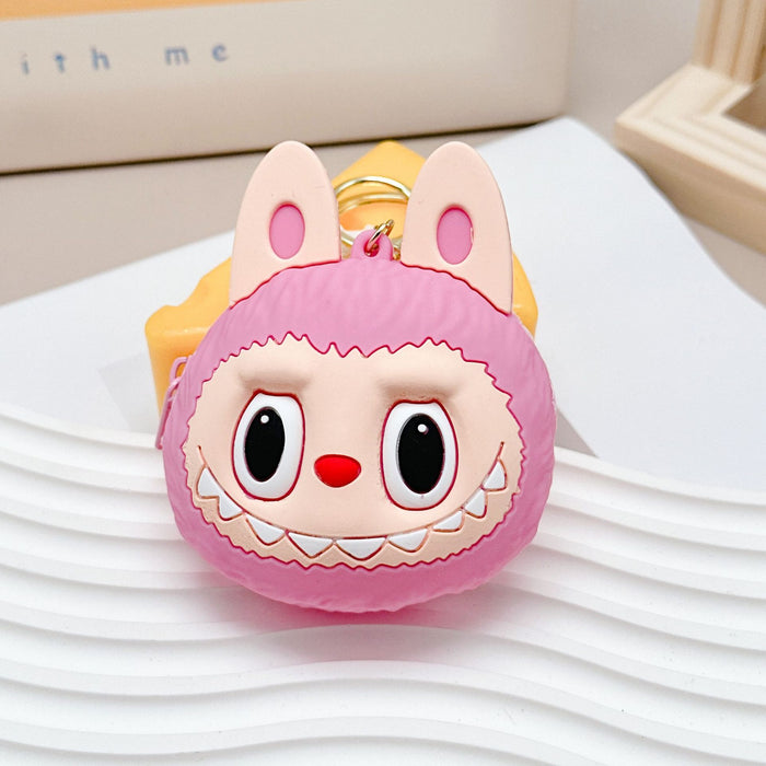 Wholesale Silicone Coin Purse Keychain Portable Round Cartoon Headset Storage Bag Decorative Small Pendant