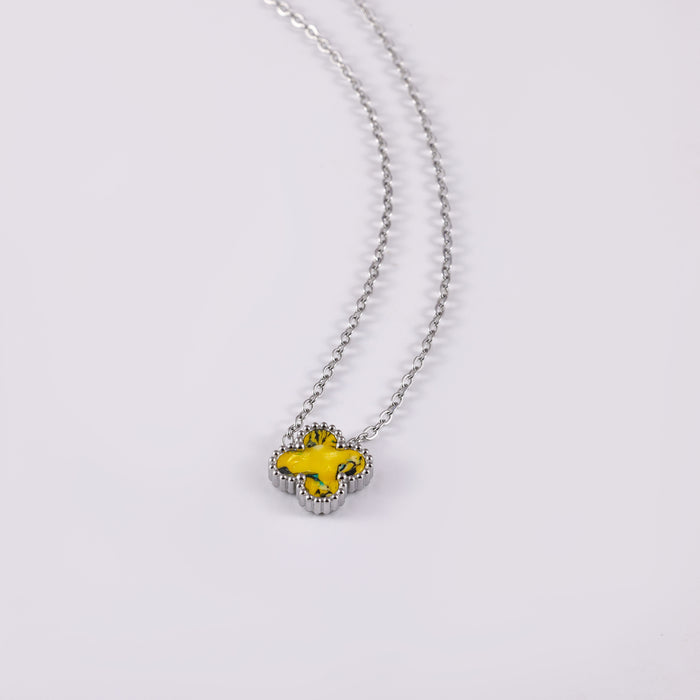 Wholesale Stainless Steel Four-Leaf Clover Collarbone Necklace