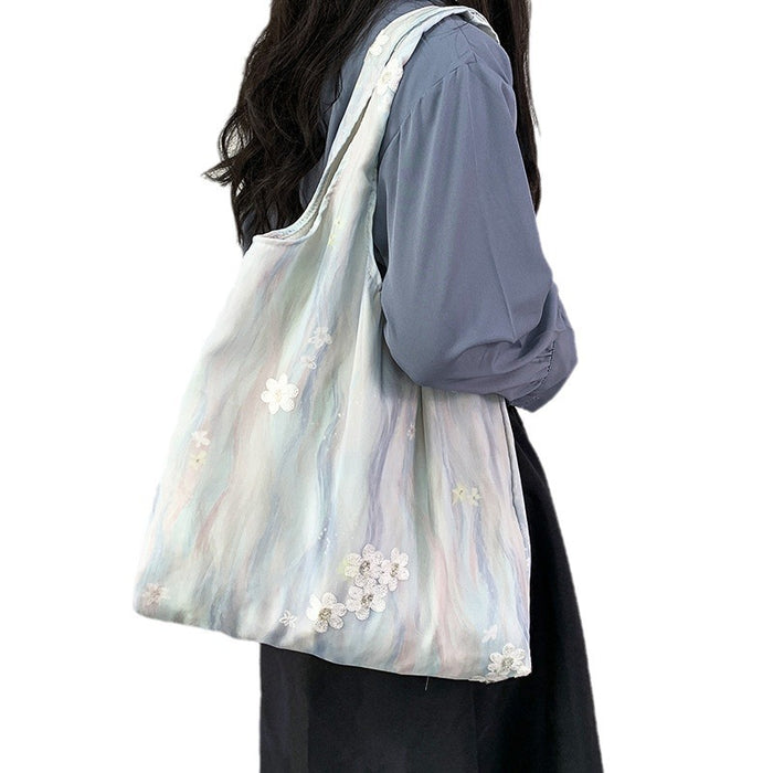 Wholesale Artistic ink painting canvas bag shoulder bag handbag vest bag