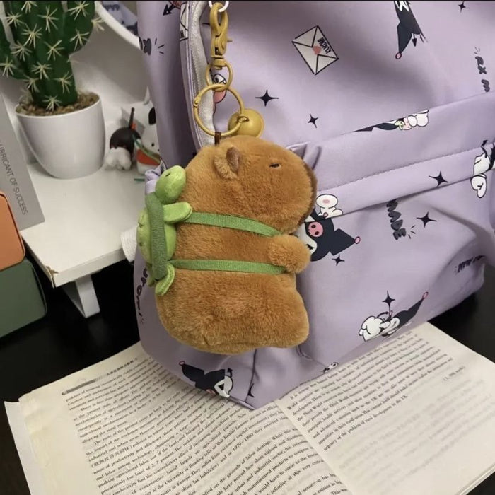 Wholesale Capybara Doll Anti-loss Keychain Pendant Cyber-famous Capybara  Cute Pendant Cute Bag Doll Machine Doll