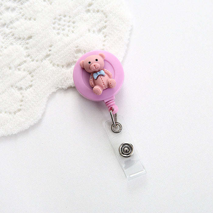 Wholesale Cute Resin Decorative Round Easy Pull Keychain JDC-KC-GangSheng001