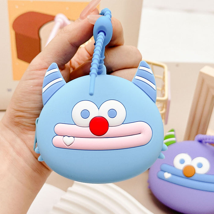 Wholesale  Coin Purse Silicone Keychain Cute Cartoon Doll Student Bag Decorative Pendant