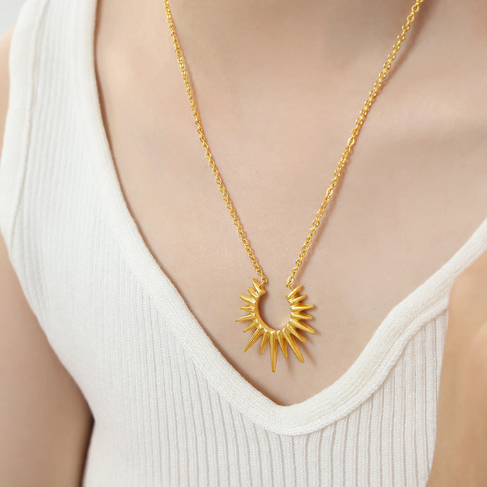 Wholesale Titanium Steel Gold Plated Necklace Style Unisex Jewelry