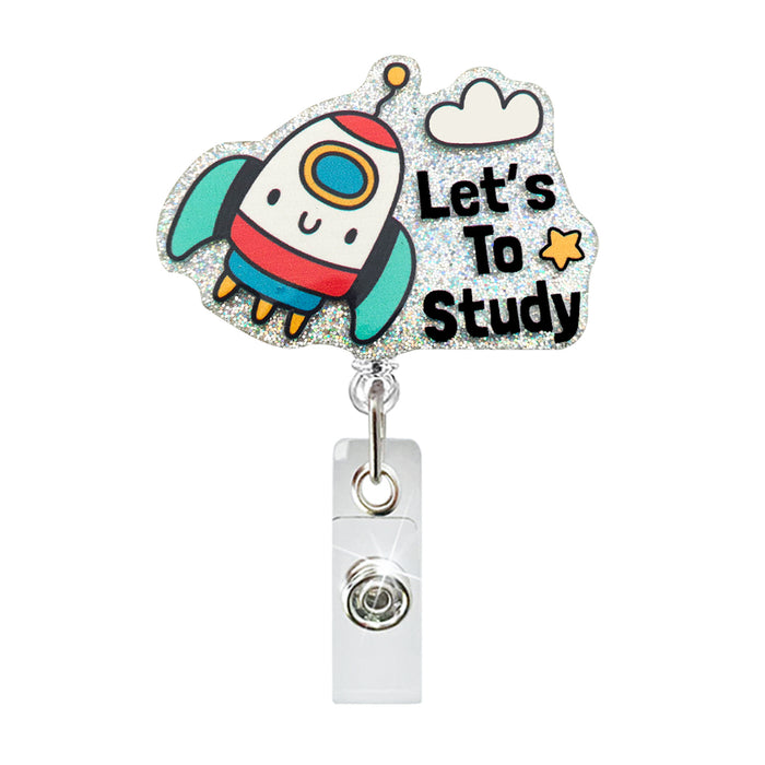 Wholesale Acrylic Planet Rainbow Rocket Pencil Teacher Student Scroll Keychain JDC-KC-ZhuoJin002