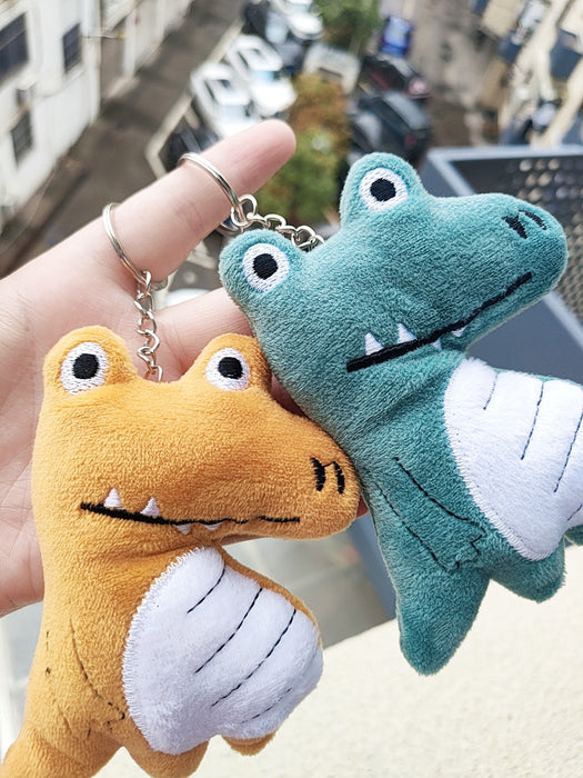 Wholesale New Crocodile Plush Toy Animal Keychain Doll Cartoon Small Bag Pendant Female Cute Gift JDC-KC-RC006