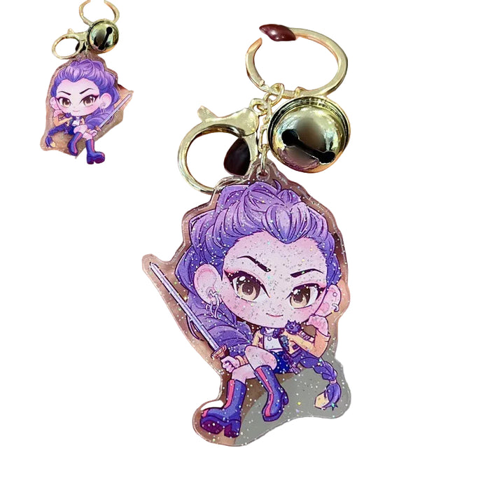 Wholesale 5 PCS KPOP Cute Cartoon Double-Sided Acrylic Keychains