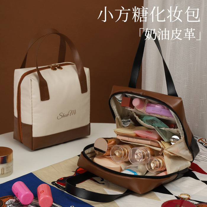 Wholesale Makeup bag with large capacity and portable skincare storage for travel
