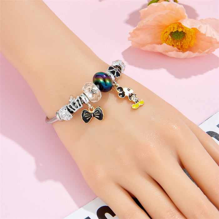 Wholesale Cartoon Diamond Bow Stainless Steel Bracelet JDC-BT-xiaobo004