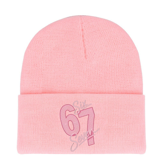Wholesale Letter pattern knitted hat wool hat warm hat