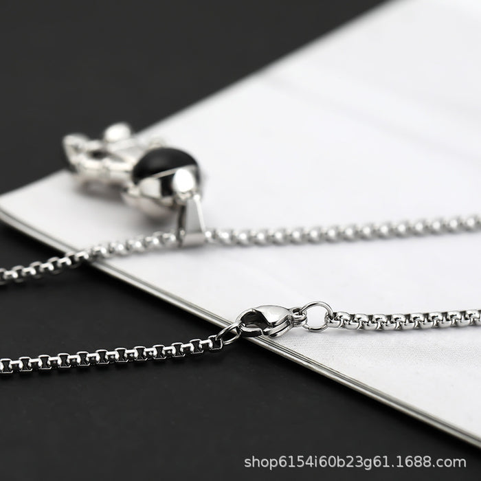 Wholesale Sweater long necklace titanium steel pendant sweatshirt with accessory pendant