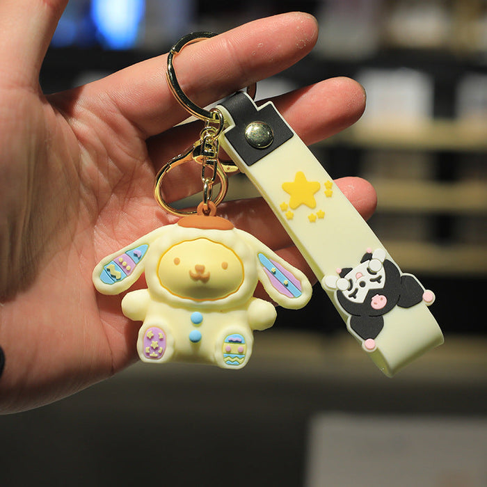 Wholesale Pink Cartoon Keychain JDC-KC-NiuTe001