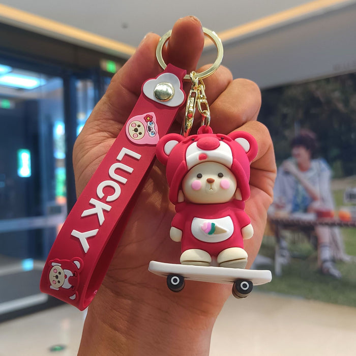 Wholesale Cartoon Silicone Doll Keychain JDC-KC-KuangK034