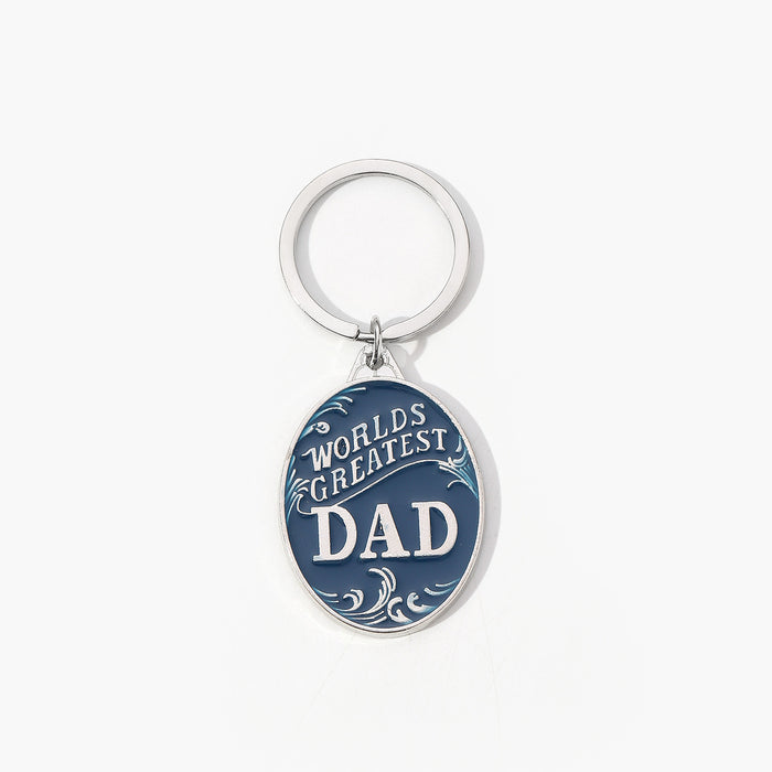 Wholesale Father's Day keychain creative alloy keychain holiday gift pendant