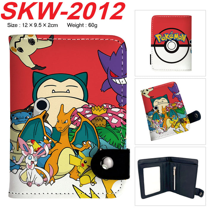 Wholesale Trendy Print PU Snap Button Coin Purse Multilayer Wallet For Everyday Street Fashion