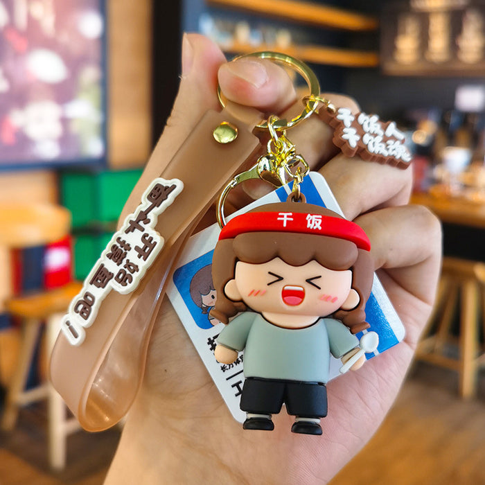 Wholesale Cartoon 3D Doll Rubber Keychain JDC-KC-Tingm031