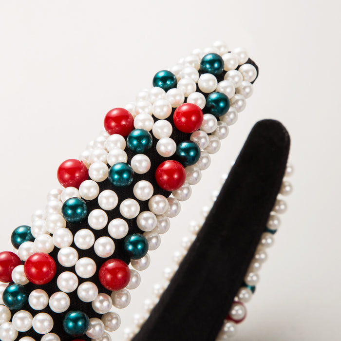 Wholesale Valentine' s Day headband with colorful beads