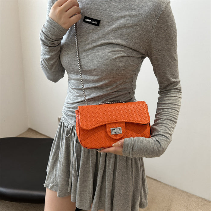 Wholesale Chain Textured Lock Crossbody Ladies Small Square Bag JDC-SD-HT023