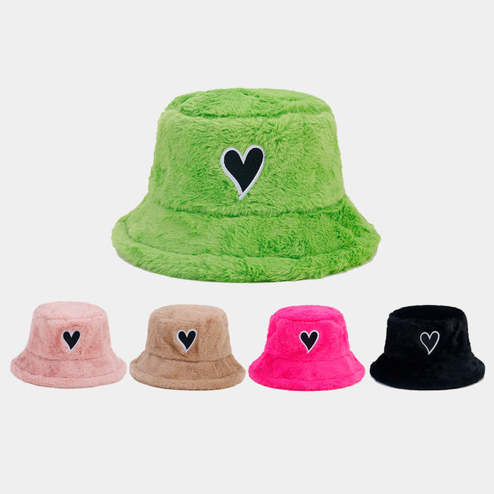 Wholesale Love Patch Plush Bucket Hat JDC-FH-LvY047