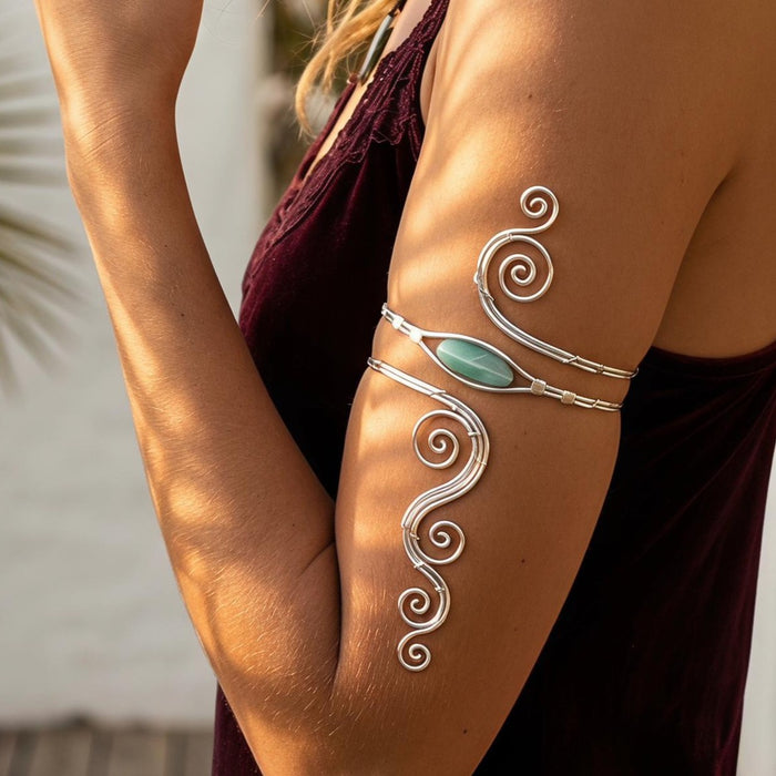 Wholesale Bohemian Light Luxury Retro Holiday Style Sun Arm Bracelet for Women Hollow Three-Dimensional Upper Arm Jewelry