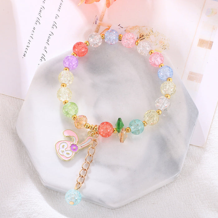 Wholesale Children' s popcorn bracelet beaded bracelet crystal cute cartoon
