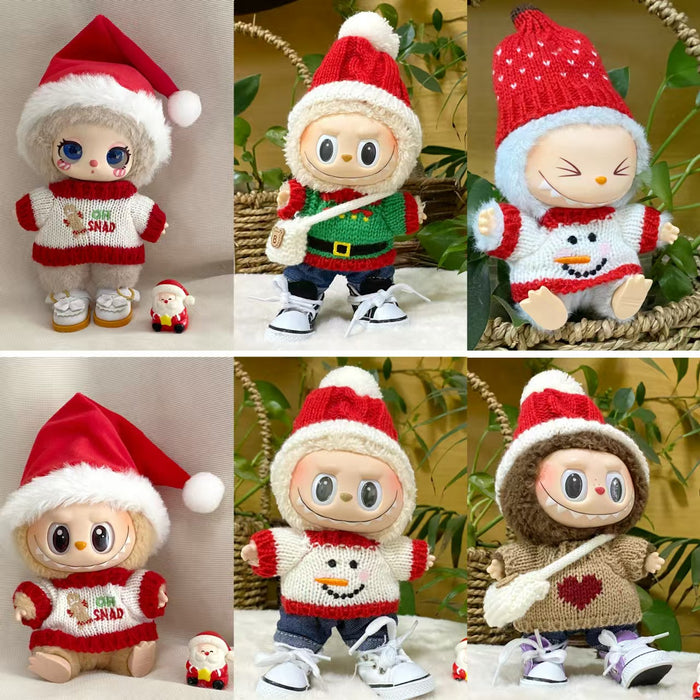 Wholesale pendant baby three-year-old little rabbit wearing a Christmas sweater Christmas doll coat