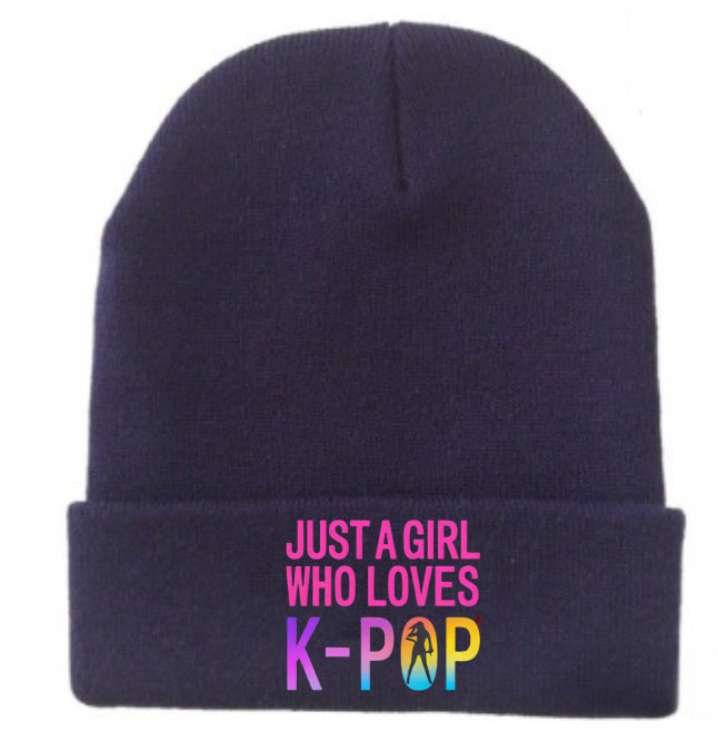 Wholesale Kpop style cartoon knitted hat beanie outdoor warm hat