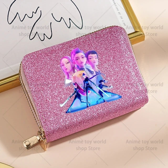 Wholesale Kpop Devil Hunter Sequin Wallet For Women Shiny Coin Purse Korean Style Party Fashion Accessory