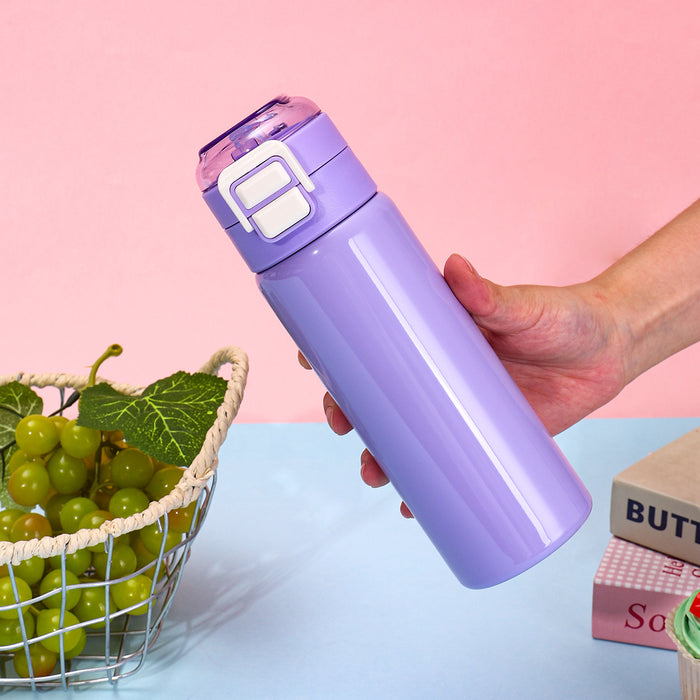 Wholesale Cartoon Double Drinking Cup Stainless Steel Thermos Cup Children' s Water Cup Bounce Lid Straw Cup