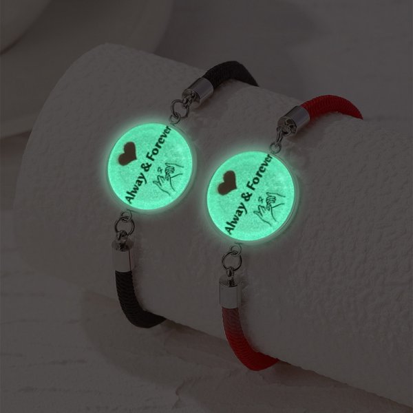 Wholesale Sun and Moon Lovers Time Gemstone Glowing Couple Bracelet