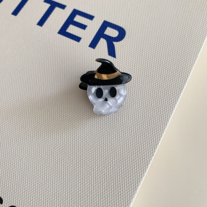 Wholesale  Fun Small Clip Funny Ghost Pumpkin Black Bat Personalized Acrylic Hair Clip Hair Accessory