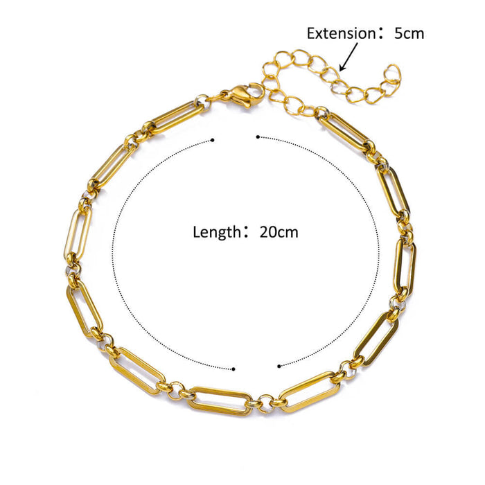 Wholesale Stainless Steel Anklet Geometric Figaro Chain Jewelry Accessory