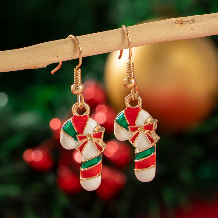 Wholesale Alloy Christmas Earrings with Elk and Snowflake Design for Holiday Party and Gift