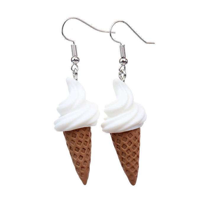 Wholesale Resin Earrings Fun Cute Three-dimensional Ice Cream JDC-ES-niqing014