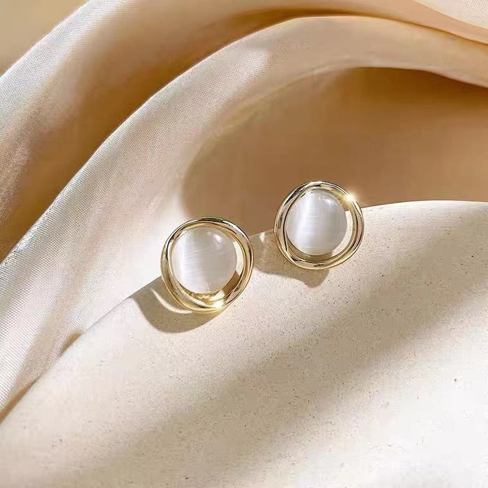 Wholesale Pearl Cube Alloy Earrings JDC-ES-SM003