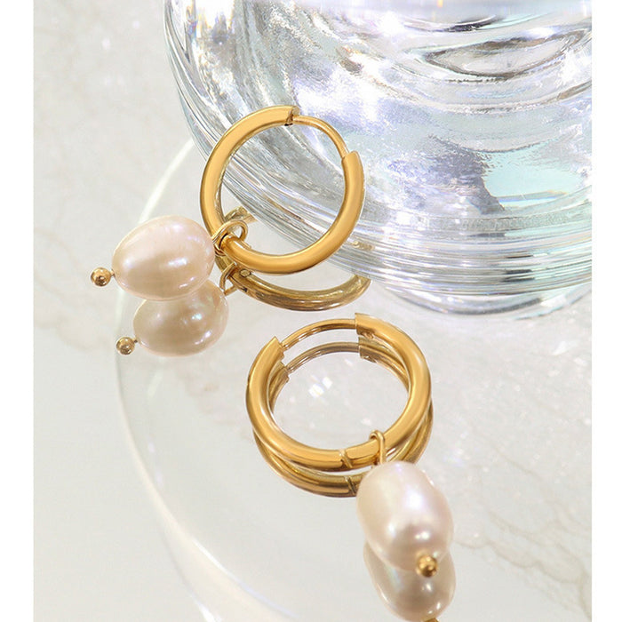 Wholesale pearl earrings gold plated earrings